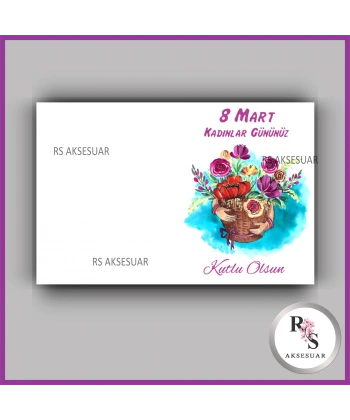 8 Mart Kadınlar Günü Hediyelik İsim Kartı - KH36
