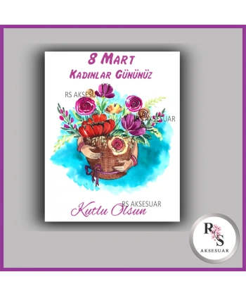 8 Mart Kadınlar Günü Hediyelik İsim Kartı - KH38