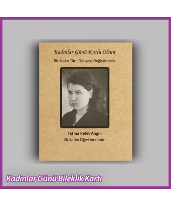 8 Mart Kadınlar Günü Hediyelik Küpe ve Bileklik Kartı - KH43
