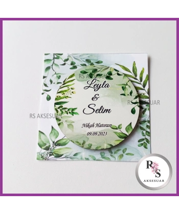 Ahşap Magnet Nikah Hediyeliği -