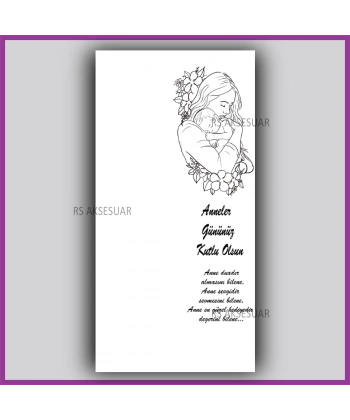 Anneler Günü Hediyelik Makrome Anahtarlık Kartı