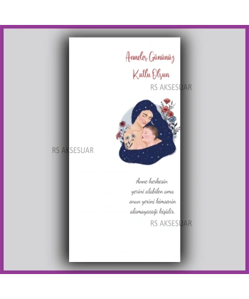 Anneler Günü Hediyelik Makrome Anahtarlık Kartı