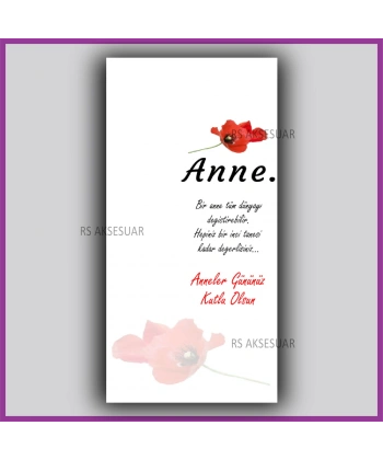 Anneler Günü Hediyelik Makrome Anahtarlık Kartı