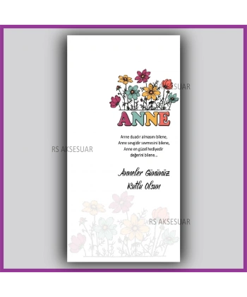 Anneler Günü Hediyelik Makrome Anahtarlık Kartı