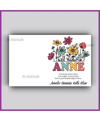 Anneler Günü Hediyelik Yıldız Anahtarlık Kartı