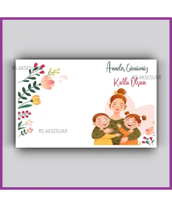 Anneler Günü Hediyelik Yıldız Anahtarlık Kartı