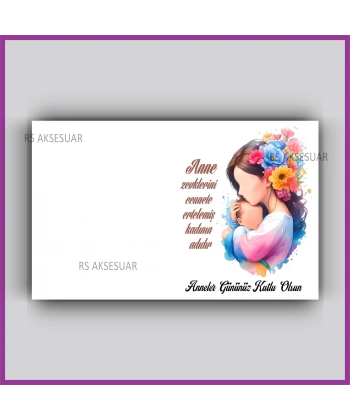 Anneler Günü Hediyelik Yıldız Anahtarlık Kartı