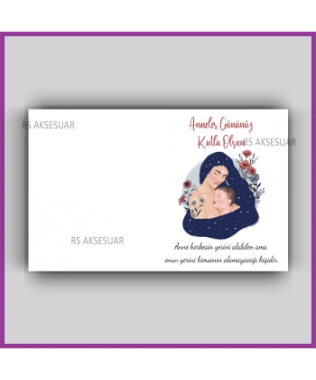 Anneler Günü Hediyelik Yıldız Anahtarlık Kartı