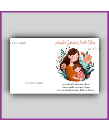 Anneler Günü Hediyelik Yıldız Anahtarlık Kartı