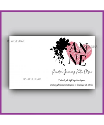 Anneler Günü Hediyelik Yıldız Anahtarlık Kartı