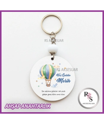 Uçan Balon Baskılı Anahtarlık -uv76