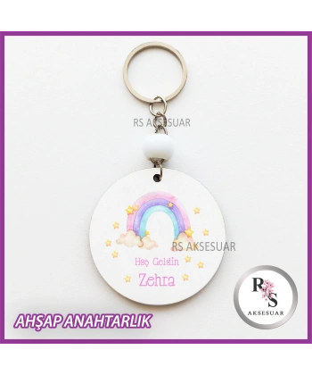 Gökkuşağı Baskılı Anahtarlık -uv82