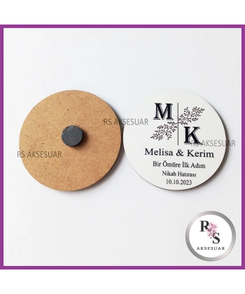 Baskılı Ahşap Nikah-Kına Hediyelik -uv48