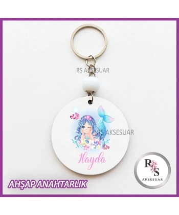 Deniz Kızı Baskılı Anahtarlık -uv78