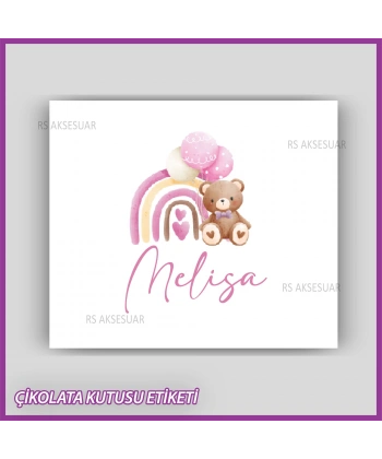 Bebek Çikolatası Kutu Etiketi - Yapışkanlı Sticker -CE183