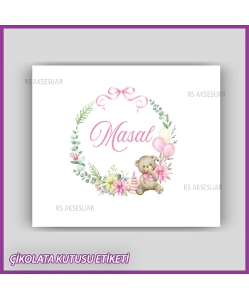 Bebek Çikolatası Kutu Etiketi - Yapışkanlı Sticker -CE185