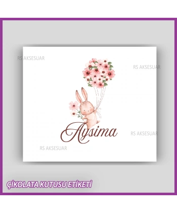 Bebek Çikolatası Kutu Etiketi - Yapışkanlı Sticker -CE188