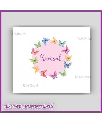 Bebek Çikolatası Kutu Etiketi - Yapışkanlı Sticker -CE192