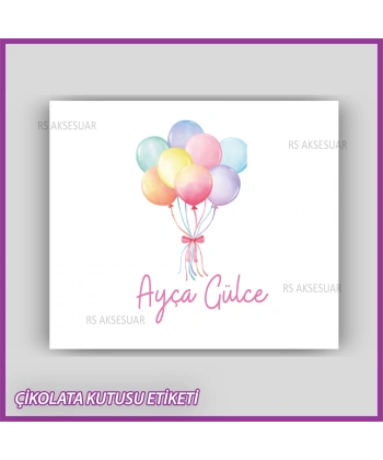 Bebek Çikolatası Kutu Etiketi - Yapışkanlı Sticker -CE193