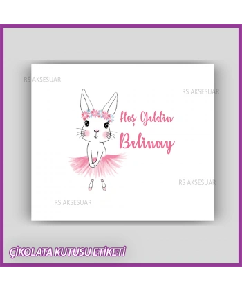 Bebek Çikolatası Kutu Etiketi - Yapışkanlı Sticker -CE194