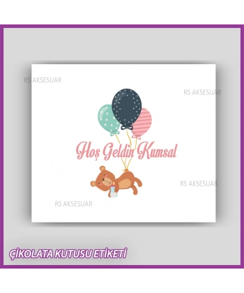 Bebek Çikolatası Kutu Etiketi - Yapışkanlı Sticker -CE208