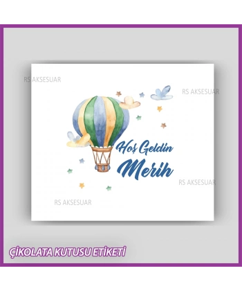 Bebek Çikolatası Kutu Kapak Etiketi - Yapışkanlı Sticker -CE210