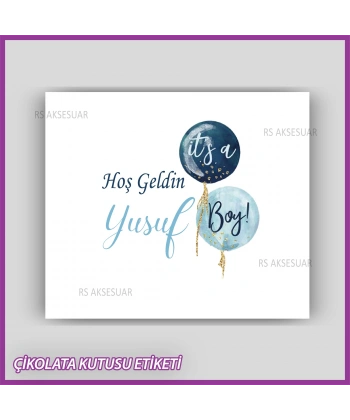 Bebek Çikolatası Kutu Kapak Etiketi - Yapışkanlı Sticker -CE211