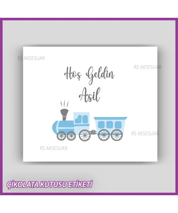 Bebek Çikolatası Kutu Kapak Etiketi - Yapışkanlı Sticker -CE220