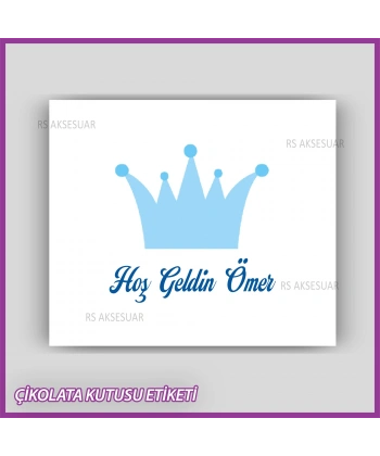 Bebek Çikolatası Kutu Kapak Etiketi - Yapışkanlı Sticker -CE222