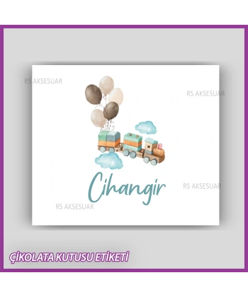 Bebek Çikolatası Kutu Kapak Etiketi - Yapışkanlı Sticker -CE228