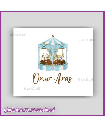 Bebek Çikolatası Kutu Kapak Etiketi - Yapışkanlı Sticker -CE229