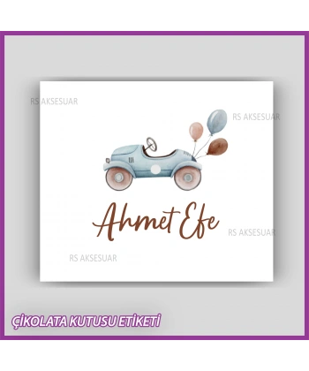 Bebek Çikolatası Kutu Kapak Etiketi - Yapışkanlı Sticker -CE231