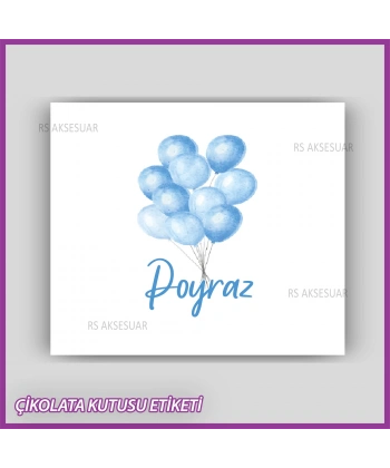 Bebek Çikolatası Kutu Kapak Etiketi - Yapışkanlı Sticker -CE232