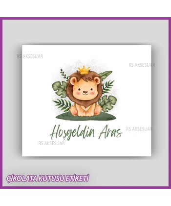 Bebek Çikolatası Kutu Kapak Etiketi - Yapışkanlı Sticker -CE237