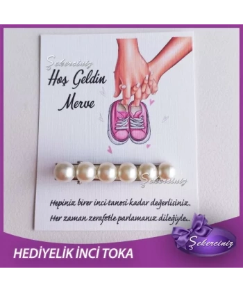 Bebek Hediyelik incili toka - BB085
