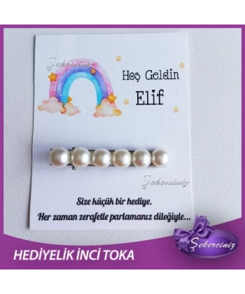 Bebek Hediyelik incili toka - BB087