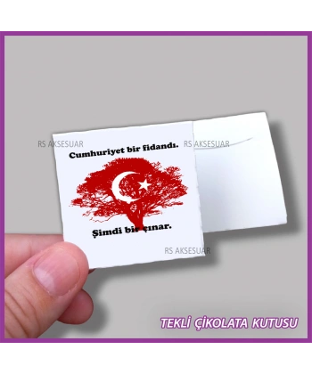 Cumhuriyet Bayramı Hediyelik Madlen Çikolata Kutusu - 29 ekim