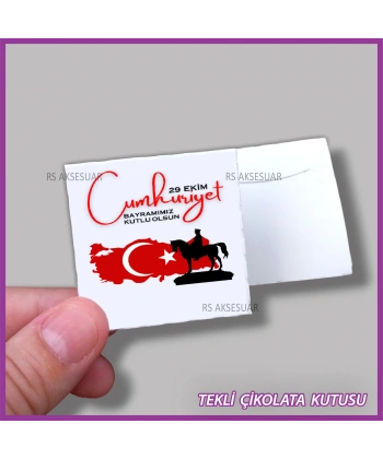 Cumhuriyet Bayramı Hediyelik Madlen Çikolata Kutusu - 29 ekim