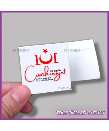 Cumhuriyet Bayramı Hediyelik Madlen Çikolata Kutusu - 29 ekim