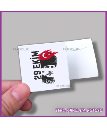 Cumhuriyet Bayramı Hediyelik Madlen Çikolata Kutusu - 29 ekim