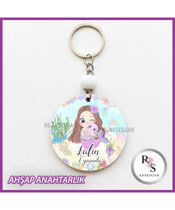 Deniz Kızı Baskılı Anahtarlık -uv79