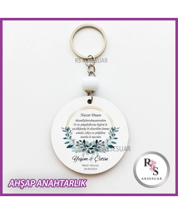 Nazar Duası Baskılı Anahtarlık -uv99