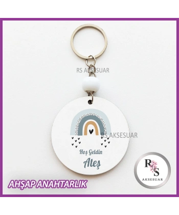 Gökkuşağı Baskılı Anahtarlık -uv83