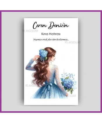 Hediyelik Halay Mendil Kartı - Kına Hatırası