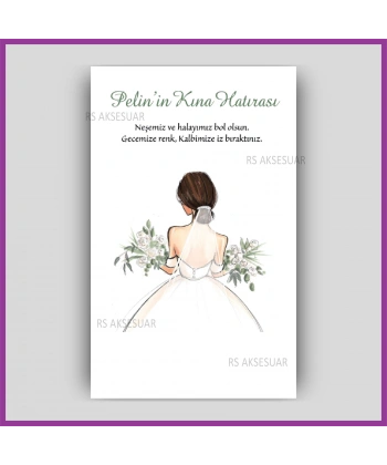 Hediyelik Halay Mendil Kartı - Kına Hatırası