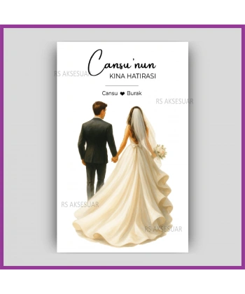 Hediyelik Halay Mendil Kartı - Kına Hatırası