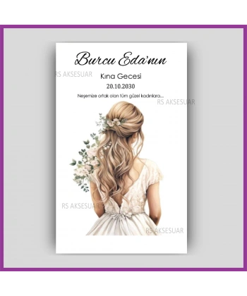 Hediyelik Halay Mendil Kartı - Kına Hatırası