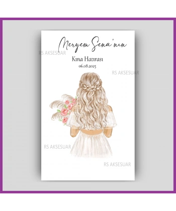 Hediyelik Halay Mendil Kartı - Kına Hatırası