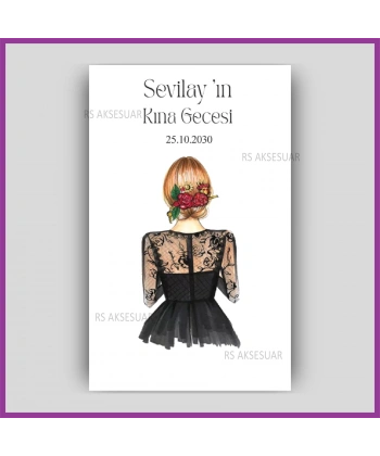 Hediyelik Halay Mendil Kartı - Kına Hatırası