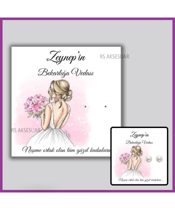 Hediyelik Küpe Kartı -Bekarlığa Veda